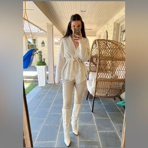 H&M - faux leather leggings - size 2